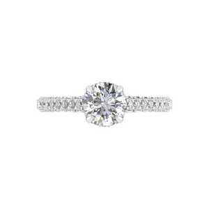 Bague en or massif 14 carats originale fabricant de bijoux vente en gros personnalisée OEM ODM bagues en diamant cultivées en laboratoire - Product Image 2