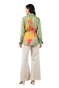 Venta caliente personalizado impreso calidad superior occidental ropa de mujer ajuste regular moda hacia adelante camisas disponibles para la venta - Product Image 2