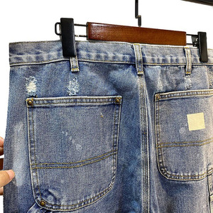 กางเกงยีนส์คาร์โก้ทรงตรงสไตล์เรโทรลำลองสำหรับผู้หญิง ขายดี แฟชั่นสตรีทแวร์ใหม่ หลายกระเป๋า ขาดๆ ซักได้ เหมาะสำหรับฤดูร้อน - Product Image 3