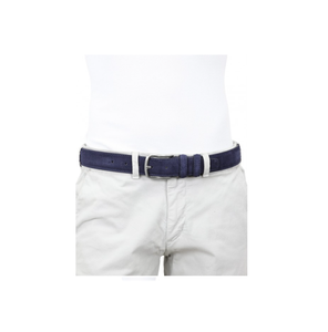 อิตาลีที่ทำด้วยมือกางเกงยีนส์สีฟ้าหนังนิ่มเข็มขัดหนังแท้3.5เซนติเมตร/1.37in สำหรับผู้ชายที่มีขาหัวเข็มขัดสำหรับขายส่ง6ชิ้นในกล่อง - Product Image 2