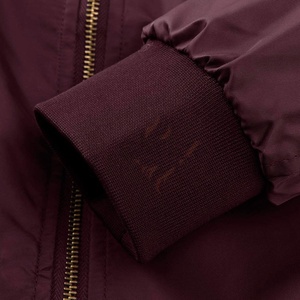 Wholesale Woolen <b>Baseball</b> <b>Bomber</b> <b>Jacket</b> with Stand Collar and Front Logo Custom Logo Design OEM Size - Product Image 6