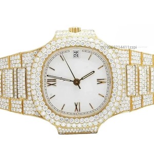 นาฬิกาควอตซ์ดีไซน์เพชรสุดพิเศษสำหรับผู้ชาย นาฬิกาข้อมือสแตนเลสสตีลกันน้ำ ดีไซน์ทันสมัย - Product Image 4