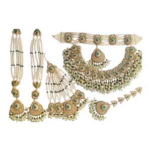OEM 2025 Parures de bijoux plaquées or 18 carats pour mariée indienne et pakistanaise, nouveaux modèles de colliers et boucles d'oreilles pour adultes - Product Image 1