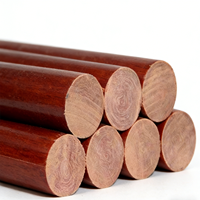 Varilla Aislante Laminada de Tela de Algodón con Resina Fenólica de Baquelita de Alta Calidad, Tamaños Grandes, Color Marrón, Alto Voltaje
