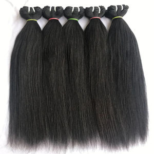 Couleur Noir Indien Extensions de Cheveux Humains Soyeux Droite Indien Remy Cheveux Trame Double Crépus Texture Profonde Remy Corps De Haute Qualité - Product Image 1