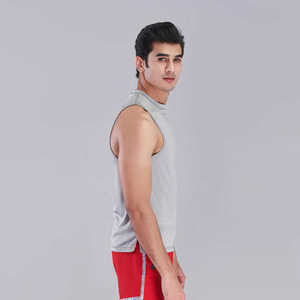 Camiseta sin mangas sencilla de color sólido para hombre, ropa de entrenamiento, entrenamiento de gimnasio, camisetas sin mangas hechas de alta calidad para hombre - Product Image 2