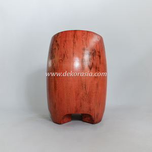Otomana de Madera Maciza Ecológica para el Hogar, Diseño Antiguo Elegante en Rojo, Decoración para Sala de Estar, Hotel/Bar, Asiento para Patio, Aplicación en el Recibidor - Product Image 4