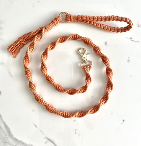 อุปกรณ์เสริมผ้าฝ้ายแท้จากธรรมชาติที่ทําด้วยมือ เชือกฝ้ายสีที่กําหนดเอง ชุดสายจูงสุนัขแบบทําด้วยมือ ชุดสายจูงสัตว์เลี้ยง - Product Image 1