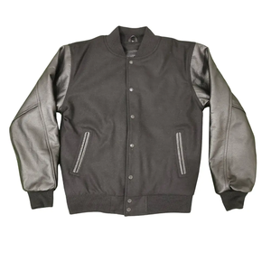 Chaquetas de béisbol de bombardero de satén con logotipo personalizado para hombres y mujeres chaquetas de talla grande Varsity Letterman 280gsm bordado de tela teñida de invierno - Product Image 6