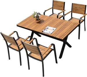 Juego de Muebles de Exterior al por Mayor - Nuevo Estilo de Muebles de Metal para Exteriores, Juego de Mesa y Sillas de Jardín para Restaurante - Product Image 1