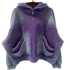 เสื้อฮู้ดสวมหัวสีกรดพลอยเทียมเสื้อสเวตเชิ้ตมีกระเป๋าสองกระเป๋าสำหรับผู้ชายเสื้อผ้าแนวสตรีทสำหรับฤดูหนาว - Product Image 4