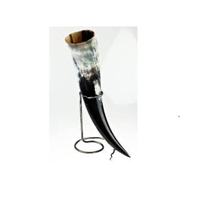 Support de corne en métal naturel Viking sculpté à la main sans danger pour les aliments corne de boeuf de qualité authentique taille personnalisée Offre Spéciale - Product Image 1