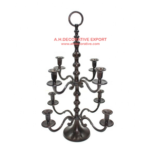Hot Design Metal Hanging Candelabra with Handle <b>Set</b> of 2 Brass Antique Finished Wedding Decoration Hanging Handmade Candelabra - Product Image 3
