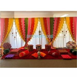 Fabuleux draperies de nuit pour décoration, magnifique rideau de nuit et draperies colorées pour ensemble Mehndi - Product Image 1