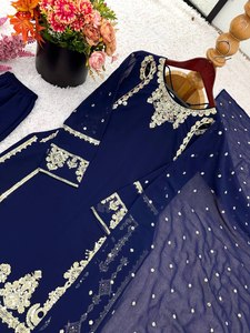 New <b>Festival</b> Wedding Wear With Faux Georgette Heavy Sequence Embroidery Work <b>Top</b> & Bottom With Sequence Embroidery Work Dupatta - Product Image 5