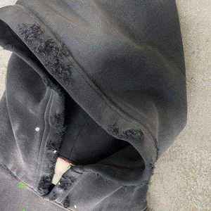 เสื้อฮู้ดซักกรดแบบปรับแต่งได้เสื้อฮู้ดไหล่ปล่อยผลิตในปากีสถาน - Product Image 4