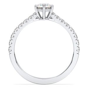 Anillos de Compromiso de Diamantes Cultivados en Laboratorio con Corte Redondo de 0.86 Quilates, Oro Blanco de 14K y 18K, Diseño Personalizado REYES, Joyería Fina para Mujer - Product Image 6