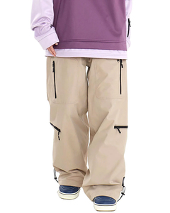 Pantalon cargo de snowboard ample à jambes larges, coupe ample, vêtements de ski de rue - Product Image 1