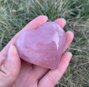 Pierres précieuses naturelles, Quartz Rose, cœurs en cristal bouffant pour cadeau d'exis Crystal, vente en gros - Product Image 5