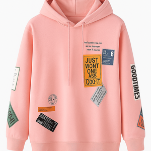 เสื้อผ้าแนวสตรีทของผู้ชาย2025มีฮู้ดผ้าฝ้ายระบายอากาศได้ดีเสื้อครอปเทอร์รี่ฝรั่งเศสปักโลโก้ได้ตามต้องการ - Product Image 1