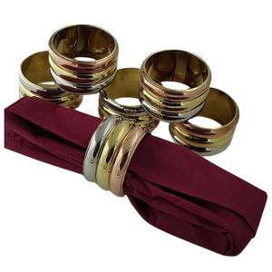 Anneaux de serviette en laiton faits à la main, décoration de table en métal, porte-serviettes pour restaurants et hôtels - Product Image 4