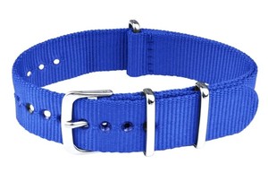 Bracelet de montre intelligente unisexe N71 bleu clair respirant, imperméable, en nylon souple, réglable, type sport, boucle en acier inoxydable 18-22 mm - Product Image 6