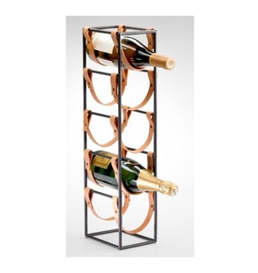 Stockage du vin Présentoirs entièrement en métal Comptoir moderne de table Porte-bouteille de vin Casier à vin en métal - Product Image 6
