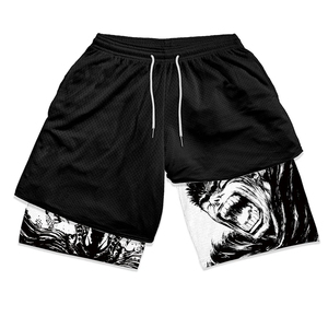 Shorts décontractés pour hommes les plus vendus, imprimés par sublimation personnalisée, motif uni, taille élastique, faible MOQ, directement de l'usine - Product Image 1