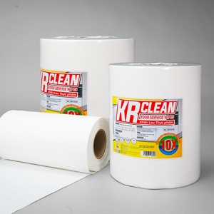 Krclean ผ้าเช็ดอาหารสีขาวแบบนำกลับมาใช้ซ้ำได้ขนาด320 30x30ซม. เป็นมิตรกับสิ่งแวดล้อมและออกแบบมาสำหรับพื้นที่เตรียมอาหาร - Product Image 1