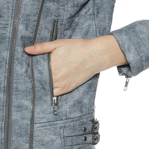 Chaqueta rellena de algodón de Invierno para mujer con mangas completas Diseño y logotipo OEM de cuero transpirable sólido al por mayor - Product Image 6