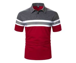 Polo de manga corta para hombre elegante-Polo de algodón cómodo y transpirable para todas las estaciones - Product Image 4