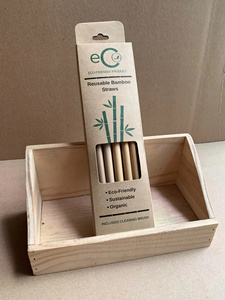 Pailles en bambou naturelles pour thé à bulles/pailles en bambou biodégradables par un matériau de haute qualité, entièrement naturel et écologique - Product Image 6