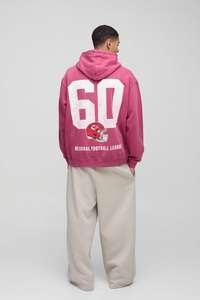 Nuevo logotipo personalizado Último diseño Servicio OEM Moda Impreso Oversized Pink Washed Hoodie Sudaderas con capucha para hombres Algodón sostenible mezclado - Product Image 2