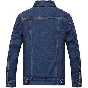 Veste en jean pour homme de haute qualité, coupe-vent, style camionneur, en denim 100% coton, personnalisable, vintage, à capuche sur le devant - Product Image 2