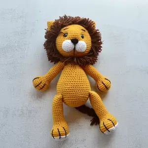 Lovely Crochet Lion Amigurumi 100% Cotton Handmade Toys Gifts For Children crocheted animals mini dolls