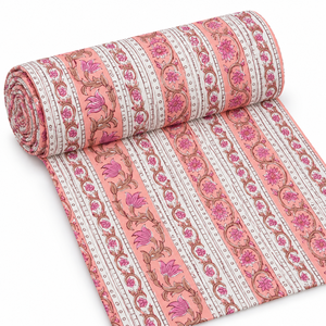 Tela de Algodón Voile Ligera con Estampado Floral Hecho a Mano por Pinksa Fashion, Hilado Peinado de 43/44 Pulgadas de Ancho, Rajasthan 60S60S, 90 GSM - Product Image 3