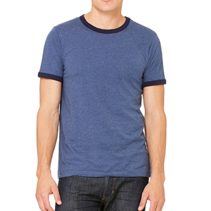 Chemises pour hommes à manches courtes à séchage rapide T-shirt extensible dans 4 sens Ringer Crew Neck T Shirts - Product Image 4
