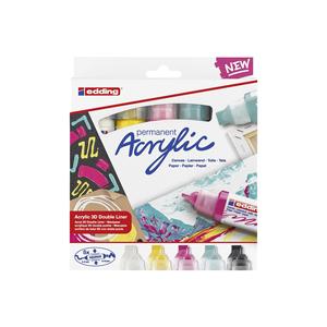 Juego de Marcadores Acrílicos Edding 5400 Basic 5er, Marcadores de Arte Esenciales con Estuche Práctico - Product Image 1