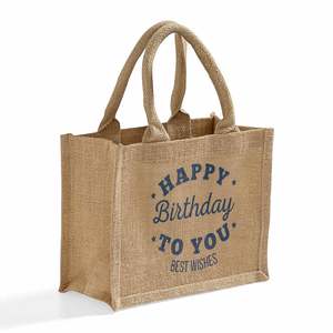 Custom Burlap <b>Wedding</b> Favor Tote <b>Bags</b> with Pocket TJ907-Elegant <b>Gift</b> <b>Bags</b> for Special Occasions - Product Image 3