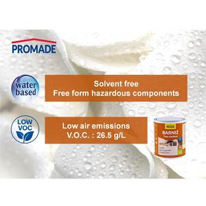 Barniz para Madera Interior Personalizable, Base Agua, Acabado Satinado, Color Wenge, Bajo VOC, Sin Solventes, 750ml. - Product Image 6