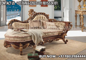 Chaises longues victoriennes modernes pour salon, siège en bois Maharaja Diwan pour la maison, sculpté à la main en Italie, durable, taille et couleur personnalisées - Product Image 4