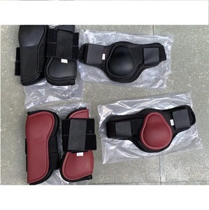 Ensemble de bottes de protection en caoutchouc de cheval en nylon de haute qualité Style de selle anglaise avec rembourrage en néoprène et pour VELCRO pour le réglage - Product Image 2