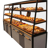 Comptoir de présentation de pain sur mesure pour boulangerie, éclairage LED, écologique, recyclable, pour boulangeries commerciales