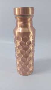 ขวดน้ำทองแดงบริสุทธิ์สำหรับยิมออกกำลังกายออกกำลังกายขวดน้ำทองแดงบริสุทธิ์อินเดียพร้อมที่จับเครื่องดื่ม950มล. - Product Image 6
