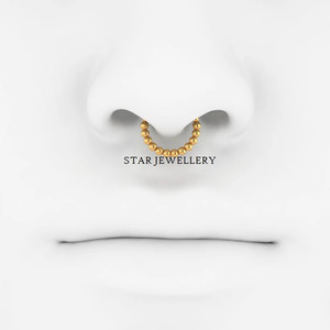 14K Solid <b>Gold</b> Bead Daith Clicker Piercing Fine Jewelry. - Product Image 3