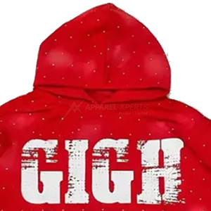 Sudaderas con capucha Sunfade hechas a medida con diamantes de imitación Pakistán Fabricante Oem Service Sudaderas con capucha Sunfade con diamantes de imitación - Product Image 2