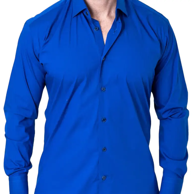 Royal Blue Slim Fit Men's Shirt in Best Quality and Best Prices