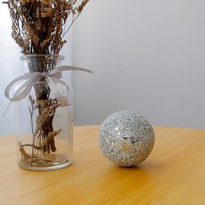 Esfera de cristal de mosaico precioso, diseño creativo, bolas decorativas para el hogar, artesanías, adornos de bolas doradas, regalo de decoración del hogar - Product Image 3
