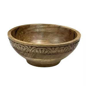 Qualité supérieure Bois de manguier Bol en bois le plus vendu pour la vaisselle Dernier design Bol à mélanger Couleur naturelle Fabriqué à la main Designer - Product Image 1