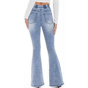 100% Cotton Wholesale <b>Boot</b> Cut Skinny Denim Pants High Quality Stylish Trending Breathable Quick Dry <b>Women</b> Jean Pant - Product Image 4